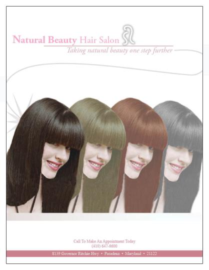 magazine advertisement 2009. Hair Salon Magazine Ad